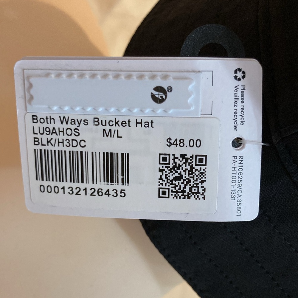 NWT Lululemon Both Ways Bucket Hat blk/camo - Picture 4 of 15